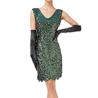 Women Fashion 1920s Sexy Vintage Casual Gothic Dress Plus Size Sequin Tassel 20s Plus Size Fashion for Women