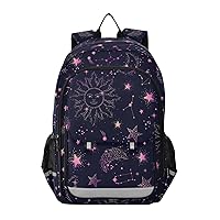 ALAZA Pink Moon Sun Star Galaxy Laptop Backpack Purse for Women Men Travel Bag Casual Daypack with Compartment & Multiple Pockets