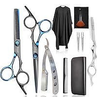 Hair Cutting Scissors Hair Scissors Set, Fcysy Professional Barber Shears Thinning Scissors for Haircutting, Hair Cutting kit with Salon Accessories for Women Men, Haircut Scissors Hairdressing Shears