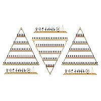 6PCS Metal Wall-mounted Nail Polish Display Rack,5 Tiers Christmas Gold Triangular Display Rack Cosmetic Display Cases Essential Oil Bottles Shelf Organizer for Home Spa Nail Salon