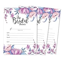30 Bridal Shower Invitations Floral Wedding Fill-In Style Invites Blank Invites