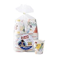Glad for Kids Disney Pixar Toy Story 9oz Paper Cups | Paper Cups, Kids Cups| Kid-Friendly Paper Cups for Everyday Use, 9oz Disposable Cups for Kids 40 Ct