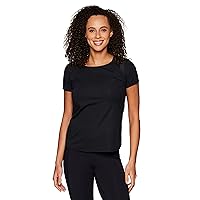 RBX Activewear Workout T-Shirt for Women, Breathable Mesh Panel Gym Running Tee Stretchy Super Soft Gym Top with Mesh