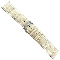 22mm Morellato Mens Beige Alligator Grain Padded Stitched Watch Band 2704