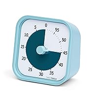 TIME TIMER Home MOD - 60 Minute Kids Visual Timer Home Edition - for Homeschool Supplies Study Tool, Timer for Kids Desk, Office Desk and Meetings with Silent Operation (Lake Day Blue)