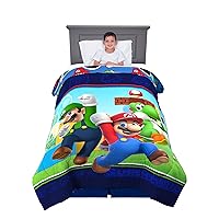Franco Kids Bedding Super Soft Microfiber Comforter, Twin, Mario