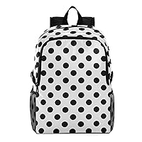 ALAZA Polka Dot Black White Lightweight Packable Foldable Travel Backpack