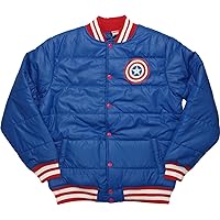 Marvel Captain America Proud Leader Puff Jacket (Adult X-Large)