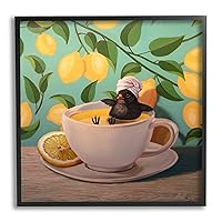 Stupell Industries Bird Bathing Lemon Tea Framed Giclee Art by Lucia Heffernan
