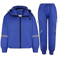 Girls Boys Tracksuit Reflective Taped Hooded Hoodie Bottom Jogging Suit Joggers 2 Piece Gift Age 5-13 Years