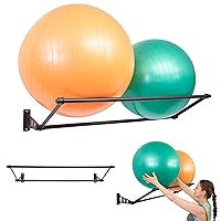 Exercise Ball Holder | Organize Your Space | Wall Mounted Ball Rack | Yoga Ball Holder | Exercise Ball Wall Mount | Fitness Ball Rack | Stability Ball Rack | For Gyms, Studios, Home Gyms | Matte Black