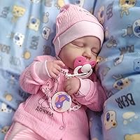 Lifelike Reborn Baby Dolls - 18 Inch-Soft Body Realistic-Newborn Baby Dolls American Sleeping Girl Real Life Dolls with Clothes and Toy Accessories Gift for Kids Age 3+
