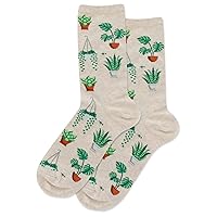 Hot Sox Womens Potted Plants Crew Socks