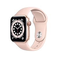 Watch Series 6 (GPS + Cellular, 40mm) - Gold Aluminum Case with Pink Sand Sport Band
