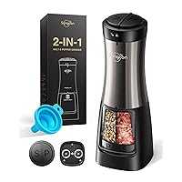 𝐔𝐩𝐠𝐫𝐚𝐝𝐞𝐝 XL Capacity Set & 2 in 1 Electric Salt and Pepper Grinder Mill Set