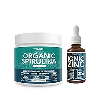 Triquetra Health Organic Spirulina Powder Plus Liquid Ionic Zinc
