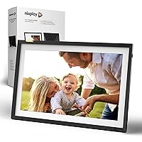 Nixplay Digital Touch Screen Picture Frame with WiFi - 15.6” Photo Frame, Connecting Families & Friends (Black/White Matte)