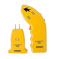 Sperry Instruments CS550A Circuit Breaker Finder, Quickly Locate AC Circuits/Fuses, Visual LED, Plug Style Transmitter/Auto-Sensing Receiver, 120V AC, Yellow