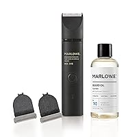 Marlowe. No. 145 Body Hair Trimmer for Men | No. 146 Ceramic Trimmer Replacement Blades | Beard Oil Conditioner