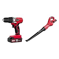 AVID POWER 20V Lithium Ion Cordless Drill Set Bundle with 20V Cordless Leaf Blower, Battery & Charger Included