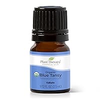 Organic Blue Tansy Essential Oil 100% Pure, Undiluted, Natural Aromatherapy, Therapeutic Grade 2.5 mL (1/12 oz)