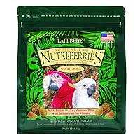 Tropical Fruit Nutri-Berries Pet Bird Food, Made with Non-GMO and Human-Grade Ingredients, for Macaws and Cockatoos, 3 lb