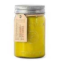 Paddywax Relish Artisan Hand-Poured Soy Wax Scented Candle, 9.5-Ounce Glass Jar with Lid, Vanilla + Oakmoss