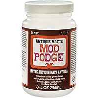 Mod Podge Antique Matte Waterbase Sealer, Glue and Finish (8-Ounce), CS12948, 1 Pack