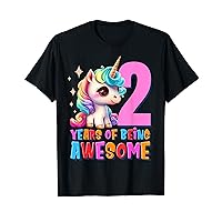 2 Years Old Unicorn Cute Second Birthday Party Girls & Boys T-Shirt