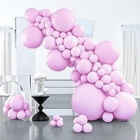 PartyWoo Pastel Purplish Pink Balloons, 127 pcs Pink Balloons Different Sizes Pack of 36 Inch 18 Inch 12 Inch 10 Inch 5 Inch Pink Balloons for Balloon Garland or Arch as Party Decorations, Pink-Q04