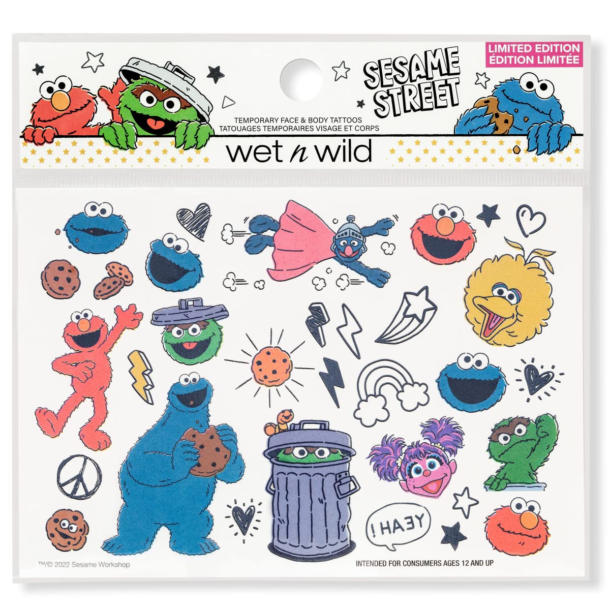 Wet n Wild Temporary Tattoos Sesame Street Collection