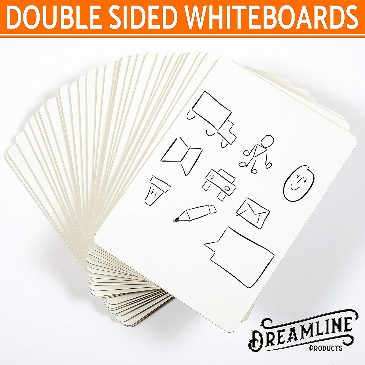 DreamLine Products Dry Erase Clipboard + Pen Holder + Markers 12pc Set of 12 Clip Boards Multi Pack