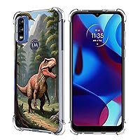 Case for Moto G Pure/Moto G Power 2022/Moto G Play 2023,Tyrannosaurus Dinosaur Drop Protection Shockproof Case TPU Full Body Protective Scratch-Resistant Cover for Motorola Moto G Pure