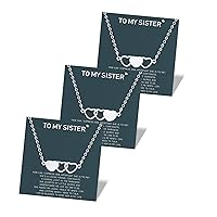 Sisters Necklace Best Friend Friendship Heart Matching Necklaces for 2/3/4 Women Girls…