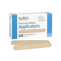 Premium Wood Applicators, Non-Sterile, Hair Removal Waxing Sticks, Large, 6