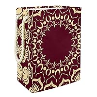 Laundry Hamper Arabian Style Arabesque Pattern 4 Collapsible Laundry Baskets Firm Washing Bin Clothes Storage Organization for Bathroom Bedroom Dorm