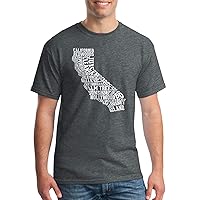Threadrock Men's California State Typography T-Shirt