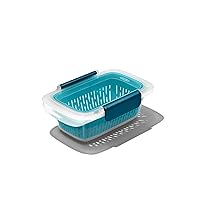 OXO Good Grips Prep & Go 1.9 Cup/0.45 L Container with Colander | Leakproof Food Storage | Perfect for rinsing and storing fruits and veggies | BPA Free | Microwave and Dishwasher Safe | Freezer Safe