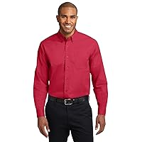 Port Authority Long Sleeve Easy Care Shirt, Red, 6XL