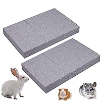 Hamiledyi Bunny Grinding Claw Pad 2 Pack Rabbit Lava Grinding Teeth Stone Hamster Chew Toy for Rat Gerbil Chinchilla Hedgehog Guinea Pig…