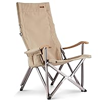 Hi1600 Folding Camping Chairs for Outside, High-Back Heavy Duty Camping Chair for Adults, Portable Chairs with Shoulder Strap for Outside, Patio, Living Room, 600 LBS, 10 Year Warranty