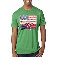 Ford Shelby Cobra All American Patriotic Graphics Cars and Trucks Mens Premium Tri Blend T-Shirt