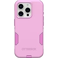 OtterBox iPhone 15 Pro (Only) Commuter Series Case - RUN WILDFLOWER (Pink), slim & tough, pocket-friendly, with port protection