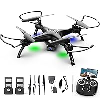 Drone with Camera for Adults/Kids/Beginners - ATTOP W10 1080P 120° FPV Live Video Drone, Beginner Friendly with 1 Key Fly/Land/Return, 360° Flip, APP/Remote/Voice/Gesture/Gravity Control, Camera Drone for Kids 8-12 w/ Safe Emergency Stop, 20 Mins Flight, No FAA License Required, Christmas Gifts