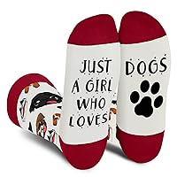 Funny Socks for Women Mom Teen Girls -JUST A GIRL WHO LOVES Socks-Mothers Day Valentines Christmas Gifts Stocking Stuffers