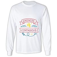Gift Idea for Kind People Inspirational Gifts for Everyone Spread Kindness Grey and Muticolor Unisex Long Sleeve T Shirt