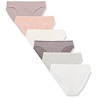 Amazon Essentials Women's Cotton High Leg Brief Underwear (Available in Plus Size), Multipacks