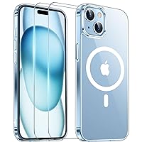 Temdan Designed for iPhone 15 Case Clear,[Compatible with MagSafe][Military-Grade Shockproof][Non-Yellowing] Slim Thin Phone Case for iPhone 15 Case 6.1inch