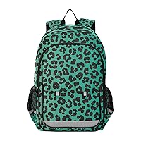ALAZA Green Leopard Print Cheetah Laptop Backpack Purse for Women Men Travel Bag Casual Daypack with Compartment & Multiple Pockets