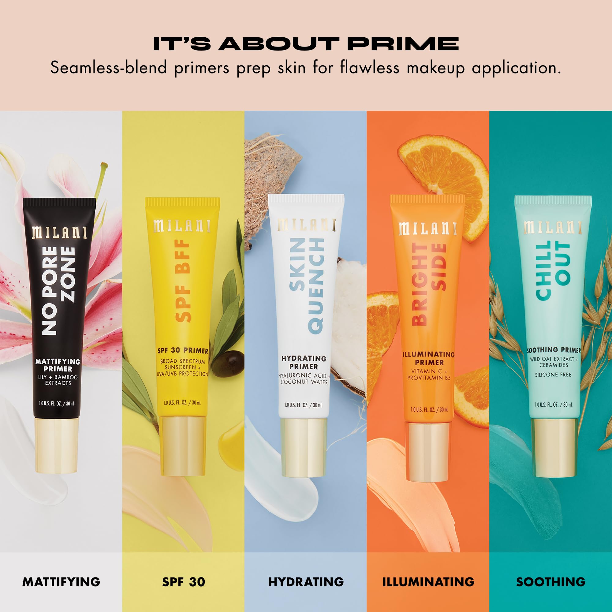 Milani SPF BFF Primer for Makeup (1.0 FlOz.)- Makeup Primer with Sunscreen SPF30